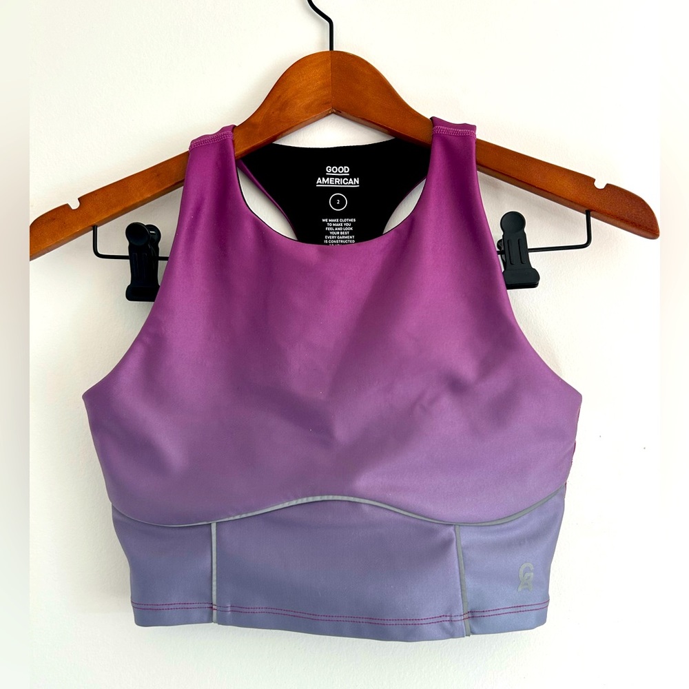 Good American Bikers Bronze Purple Top
